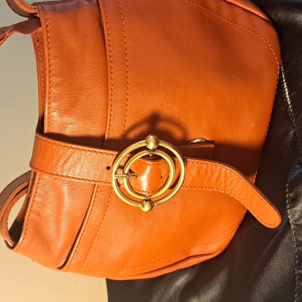 Furla perfect condition orange leather mini satchel purse